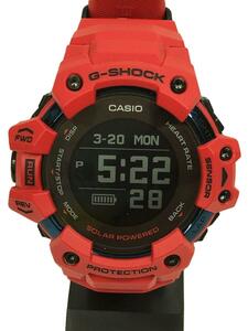 CASIO◆ソーラー腕時計_G-SHOCK/デジタル/ラバー/BLK/RED/SS