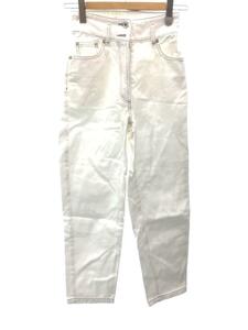 AMERI◆HIGH WAIST TAPERED DENIM/ボトム/24/コットン/WHT/01110820680