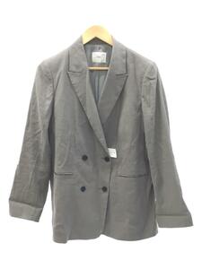 IENA◆LINEN COTTONストレッチジャケット/38/リネン/GRY/23-010-900-5450-1-0