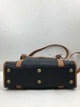 Dooney & Bourke◆USA製/2ハンドルショルダートートバッグ/レザー/BLK_画像4