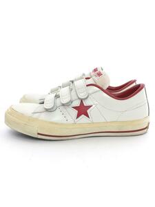 CONVERSE◆ONE STAR/V3/ベルクロローカットスニーカー/US7.5/OX WHT/レザー/MADE IN JAPAN