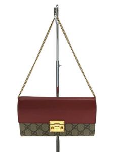 GUCCI◆長財布/レザー/RED/総柄/レディース/453506