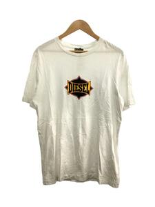 DIESEL◆Tシャツ/L/コットン/WHT/無地