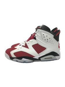 NIKE◆AIR JORDAN 6 RETRO_エアジョーダン 6 レトロ/25.5cm/RED/レザー