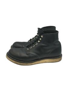 RED WING◆8165/6インチクラシックプレーントゥ/ブーツ/26cm/BLK/レザー/9576462