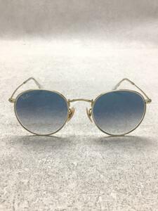 Ray-Ban◆サングラス/-/チタン/GLD/BLU/メンズ/RB3447-N