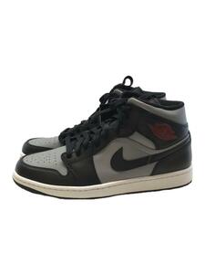 NIKE◆AIR JORDAN 1 MID_エアジョーダン 1 ミッド/28cm/GRY/レザー