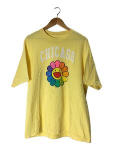 Kaikai Kiki◆ComplexCon CHICAGO/FLOWER S/S TEE/村上隆/Tシャツ/XL/コットン/イエロー