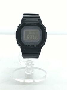 CASIO◆ソーラー腕時計・Baby-G/デジタル/BLK/BLK