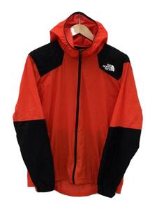 THE NORTH FACE◆ザノースフェイス/エニータイムウィンドフーディ/L/ナイロン/レッド/赤/NP7188X/ヨゴレ有