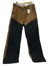 X-LARGE◆ボトム/34/コットン/ブラウン/茶/101232031002/2TONE WORK PANTS/ワイドパンツ_画像1