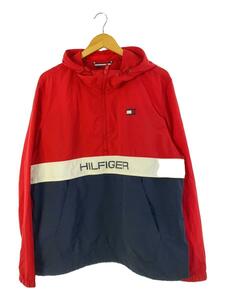 TOMMY HILFIGER◆ジップパーカー/L/ナイロン/NVY