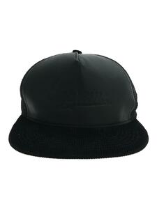 Supreme◆12AW/Leather Meshback 5 Panel Cap/BLK/メンズ