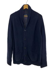 J.CREW◆カーディガン(厚手)/L/コットン/ネイビー/ショールカラー