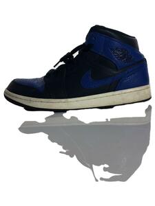 NIKE◆AIR JORDAN 1 MID/エアジョーダンミッド/ブルー/554724-412/27.5cm/BLU