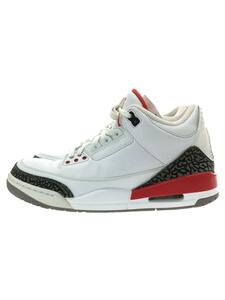 NIKE◆AIR JORDAN 3 RETRO/エアジョーダンレトロ/ホワイト/136064-116/28cm/WHT/PVC