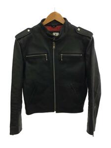 ACDC LEATHER/シングルライダースジャケット/38/レザー/BLK/無地