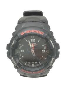 CASIO◆クォーツ腕時計・G-SHOCK/デジアナ/ラバー/BLK/BLK/プラスチック