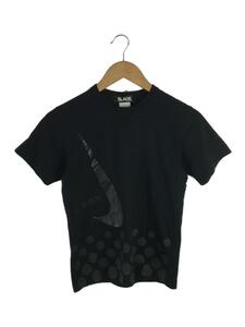 BLACK COMME des GARCONS◆Tシャツ/XS/コットン/BLK/プリント/1R-T101