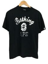 A BATHING APE◆Tシャツ/M/コットン/BLK_画像1