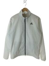 adidas◆ウインドブレーカー/ジオメトリックプリント/M/ポリエステル/WHT/総柄/U31057_画像1