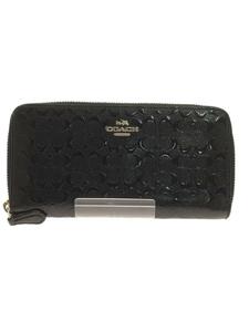 COACH◆長財布_シグネチャー/-/BLK/レディース