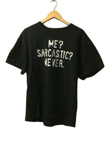 DELTA◆DELTA PRO WEIGHTメッセージプリントTシャツ/ME? SARCASTIC? NEVER/ブラック