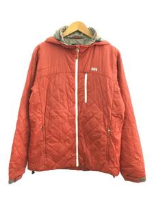 HELLY HANSEN◆ダウンジャケット/XL/ナイロン/RED/無地