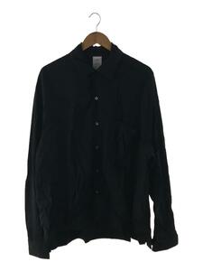 Name.◆オープンカラー長袖シャツ/2/レーヨン/BLK/無地/NMSH-21SS-005