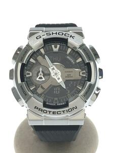 CASIO◆クォーツ腕時計_G-SHOCK/デジタル/ラバー/SLV/BLK/GM-110-1AJF