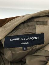 COMME des GARCONS HOMME◆異素材切替/テーラードジャケット/XS/コットン/ボルドー/チェック_画像3