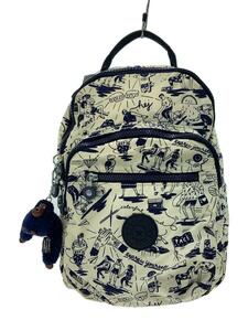 Kipling◆リュック/-/CRM/総柄/K12641-17E