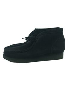 Clarks◆Wallabee/ワラビーブーツ/26.5cm/BLK/スウェード/21621