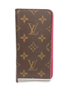 LOUIS VUITTON◆iphone8+・フォリオ(7+にも対応)_モノグラム_BRW/PVC/BRW/レディース