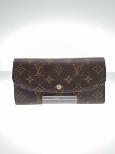 LOUIS VUITTON◆ポルト・フォイユ・エミリー_モノグラム・キャンバス_BRW_ローズバレリーヌ/PVC/BRW/レディース