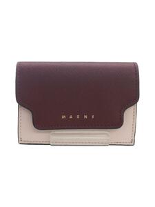 MARNI◆3つ折り財布/-/RED/レディース/pfmow02u23