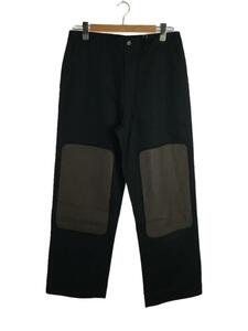 McQ Alexander McQueen◆PATCH LEG WIDE TROUS/ボトム/31/コットン/ブラック/黒/無地