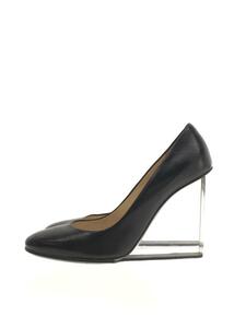 Maison Martin Margiela* pumps /37.5/ black / leather / crystal heel pumps 