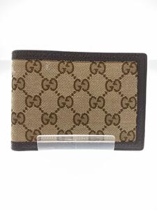 GUCCI*2. folding purse / canvas /BEG/ total pattern / lady's /278596