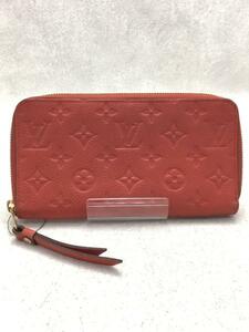 LOUIS VUITTON◆ジッピー・ウォレット_モノグラムアンプラント_アプリコ/レザー/ORN/M60297