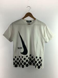 BLACK COMME des GARCONS◆Tシャツ/L/コットン/WHT/1R-T101