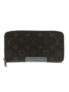 LOUIS VUITTON◆1)ジッピー・ウォレット_モノグラム・キャンバス_BRW/PVC/BRW/総柄/レディース