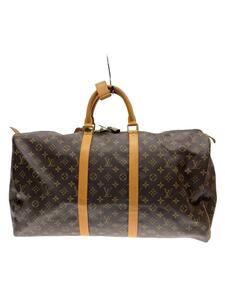 LOUIS VUITTON◆キーポル55_モノグラム・キャンバス_BRW/PVC/BRW/レザー部分シミ有