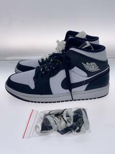 NIKE◆AIR JORDAN 1 MID/エアジョーダンミッド/ホワイト/554724-174/27.5cm/WHT