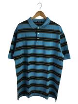 NAUTICA◆ポロシャツ/XL/コットン/BLU/NVY/ボーダー/1212-1290/Basic Polo Shirt_画像1