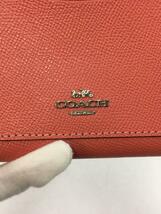 COACH◆長財布/レザー/PNK/無地/レディース/COACH/コーチ_画像3