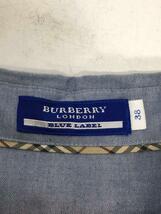 BURBERRY BLUE LABEL◆ドッキングワンピース/ノバチェック/長袖ワンピース/38/コットン/BLU/ストライプ_画像3