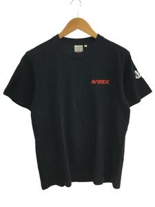 AVIREX◆Tシャツ/L/コットン/BLK/無地