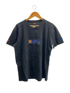 A Elegantes SAPEur◆ワンピースコラボTシャツ/XL/コットン/ブラック/ロゴプリントTシャツ