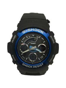 CASIO◆クォーツ腕時計・G-SHOCK/デジアナ/BLK/BLK/AW-591-2AJF